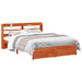 Cadru de pat cu headboard Maroniu cerat Lemn de pin masiv - WALTI WALTI