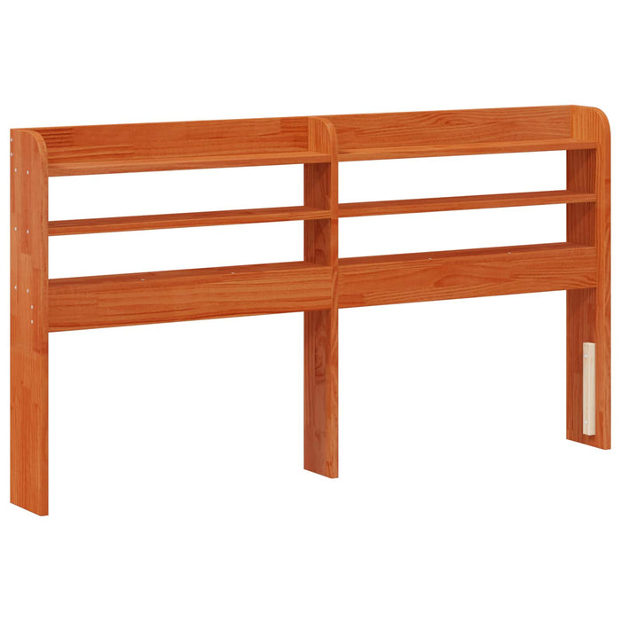 Cadru de pat cu headboard Maroniu cerat Lemn de pin masiv - WALTI WALTI