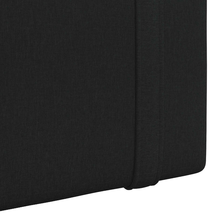 Tăblie de pat suspendată Cu lumină LED Negru Țesătură - WALTI WALTI