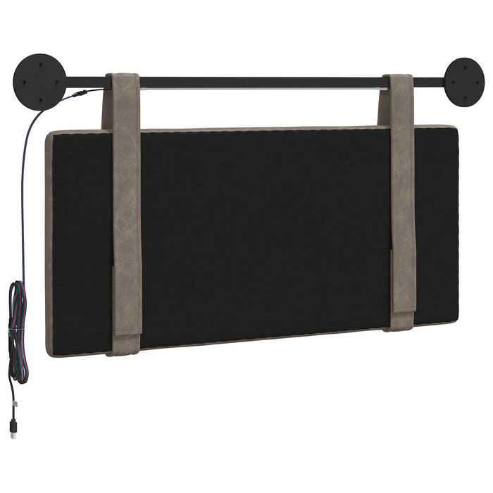 Tăblie de pat suspendată Cu lumină LED Gri PU antic - WALTI WALTI