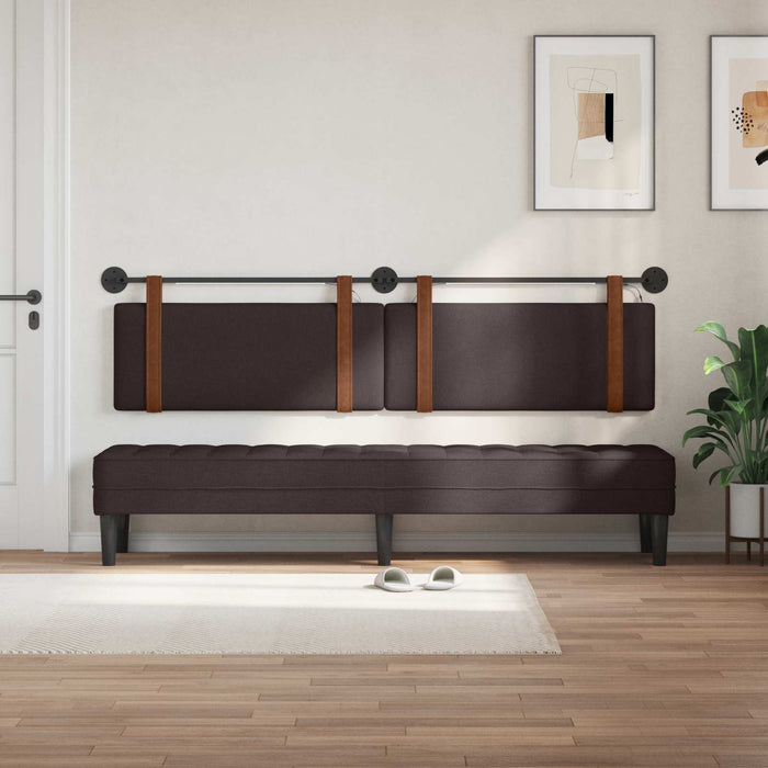 Tăblie de pat suspendată Cu lumină LED Maro închis PU antic - WALTI WALTI