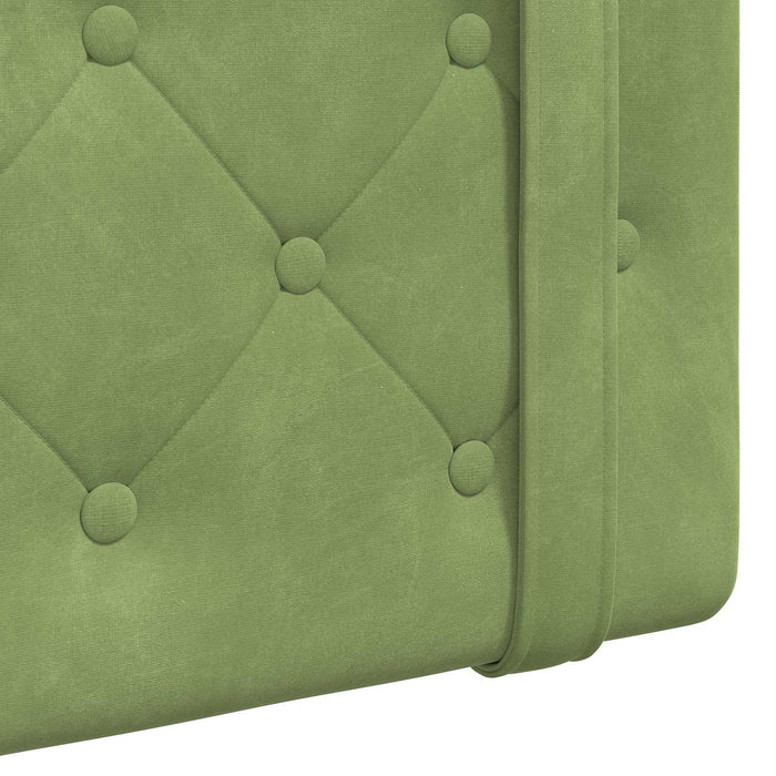 Tăblie de pat suspendată Cu lumină LED Verde deschis Catifea - WALTI WALTI