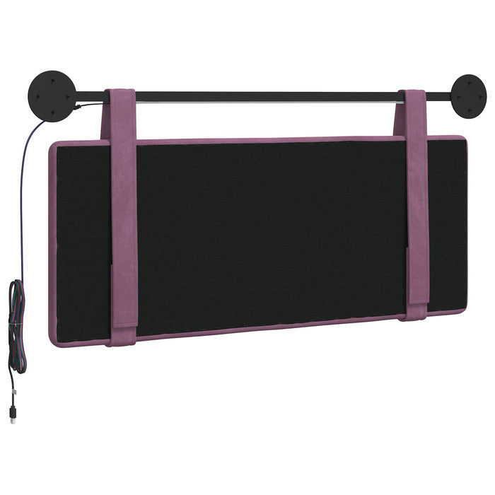 Tăblie de pat suspendată Cu lumină LED Violet Catifea - WALTI WALTI