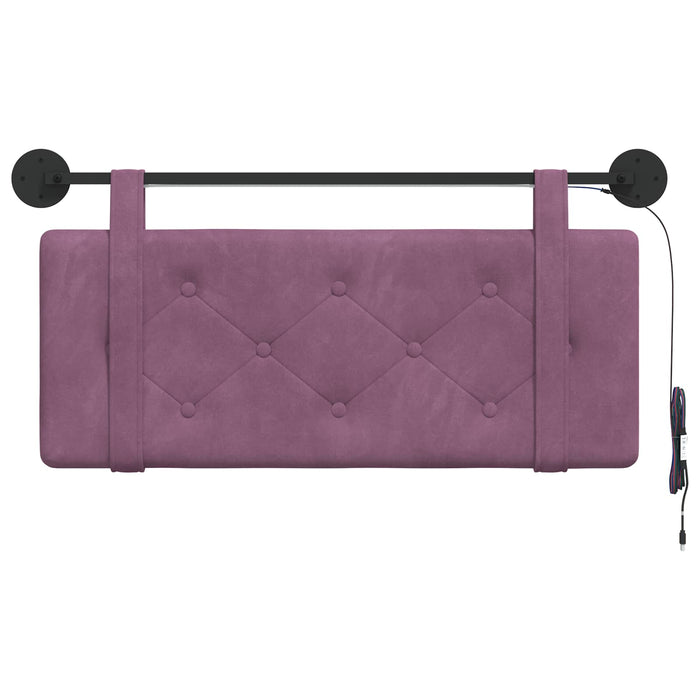 Tăblie de pat suspendată Cu lumină LED Violet Catifea - WALTI WALTI