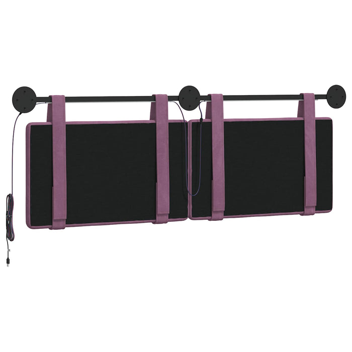 Tăblie de pat suspendată Cu lumină LED Violet Catifea - WALTI WALTI