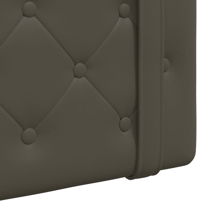 Tăblie de pat suspendată Cu lumină LED Gri Piele artificială - WALTI WALTI