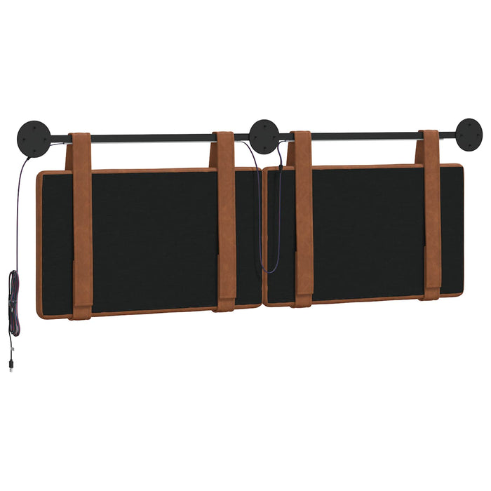 Tăblie de pat suspendată Cu lumină LED Maro PU antic - WALTI WALTI