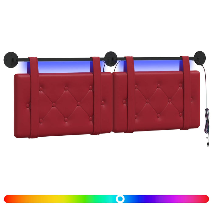Tăblie de pat suspendată Roșu Vin Piele artificială - WALTI WALTI
