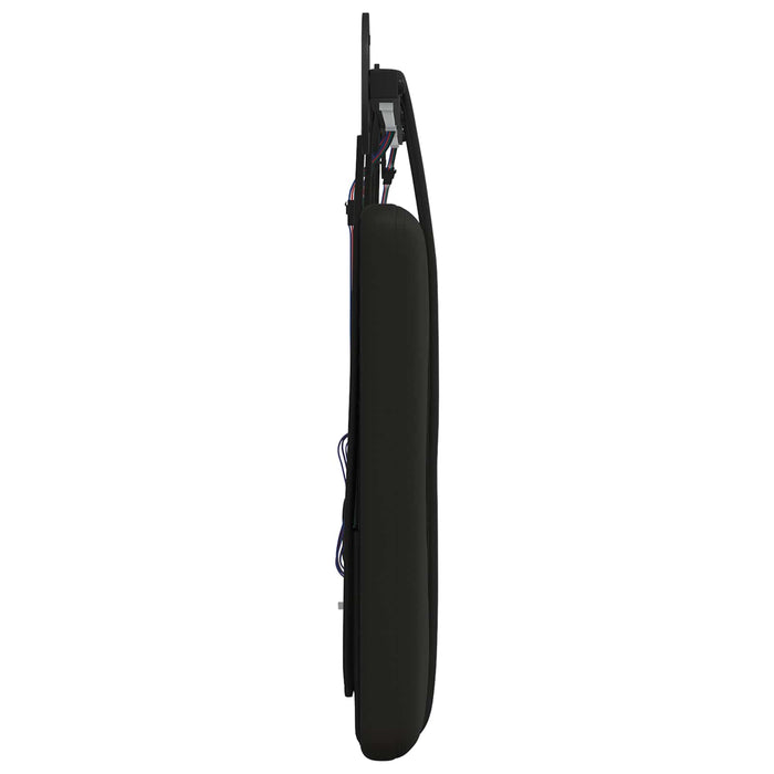 Tăblie de pat suspendată Cu lumină LED Negru Piele artificială - WALTI WALTI