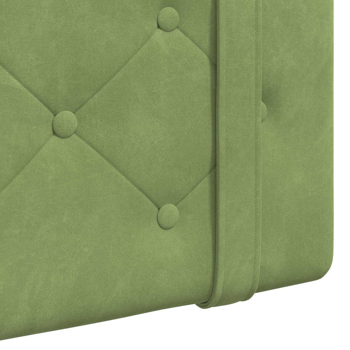 Tăblie de pat suspendată Cu lumină LED Verde deschis Catifea - WALTI WALTI