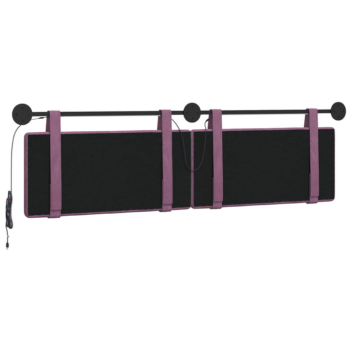 Tăblie de pat suspendată Cu lumină LED Violet Catifea - WALTI WALTI