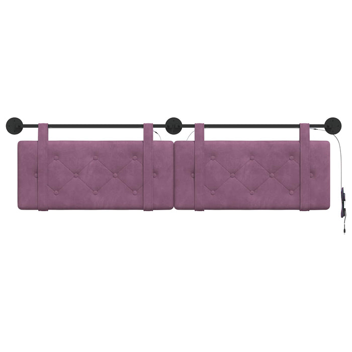 Tăblie de pat suspendată Cu lumină LED Violet Catifea - WALTI WALTI