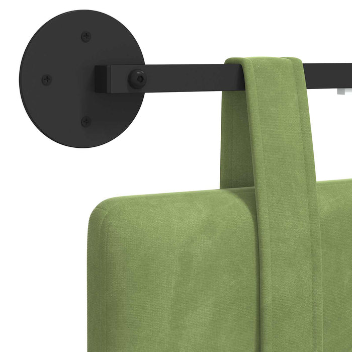 Tăblie de pat suspendată Cu lumină LED Verde deschis Catifea - WALTI WALTI