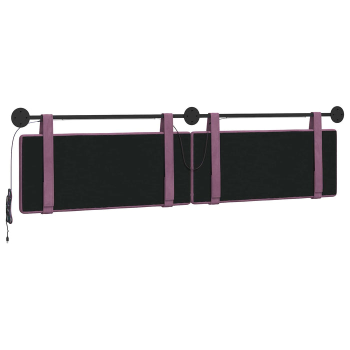 Tăblie de pat suspendată Cu lumină LED Violet Catifea - WALTI WALTI