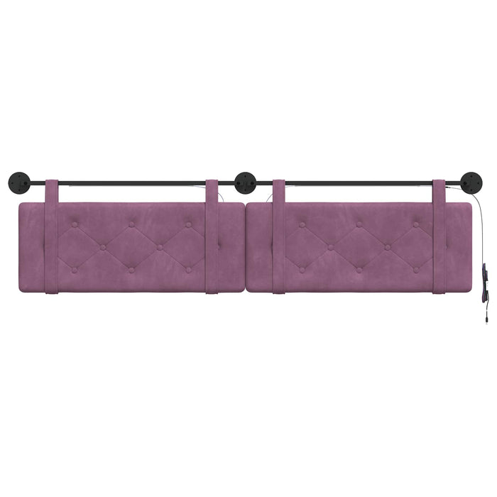 Tăblie de pat suspendată Cu lumină LED Violet Catifea - WALTI WALTI