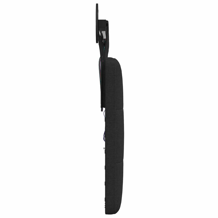 Tăblie de pat suspendată Cu lumină LED Negru Țesătură - WALTI WALTI