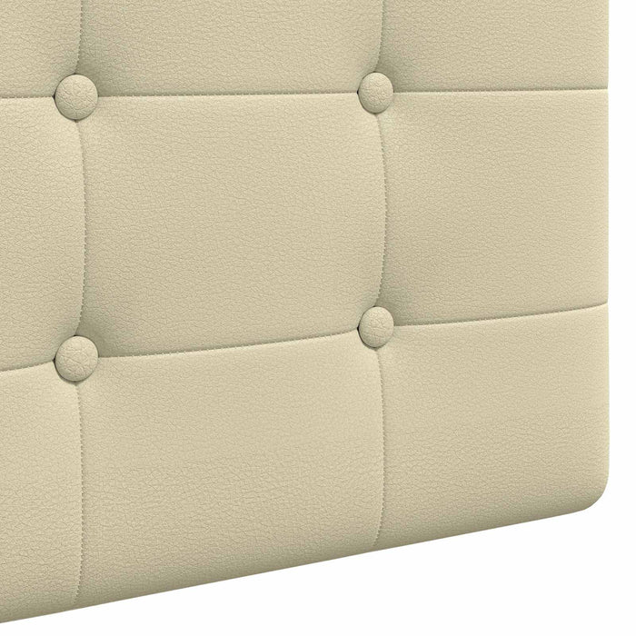 Tăblie de pat suspendată Cu lumină LED Crem Piele artificială - WALTI WALTI
