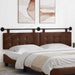 Tăblie de pat suspendată Cu lumină LED Maro Piele artificială - WALTI WALTI