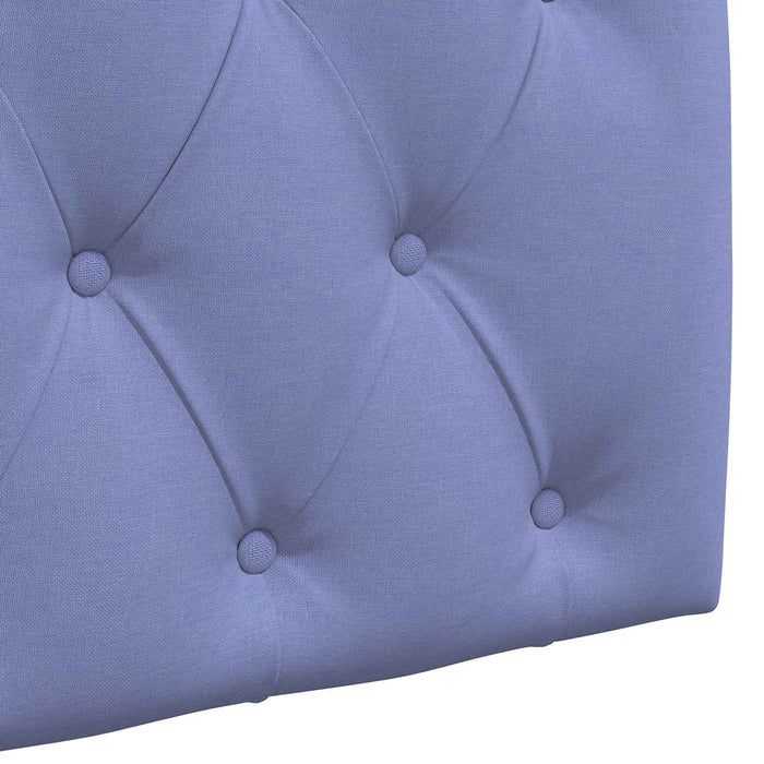 Tăblie de pat suspendată Cu lumină LED Albastru Jeans Țesătură - WALTI WALTI