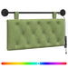 Tăblie de pat suspendată Cu lumină LED Verde deschis Catifea - WALTI WALTI