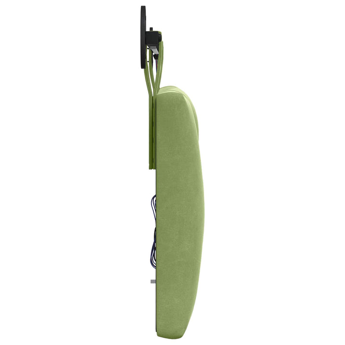 Tăblie de pat suspendată Cu lumină LED Verde deschis Catifea - WALTI WALTI