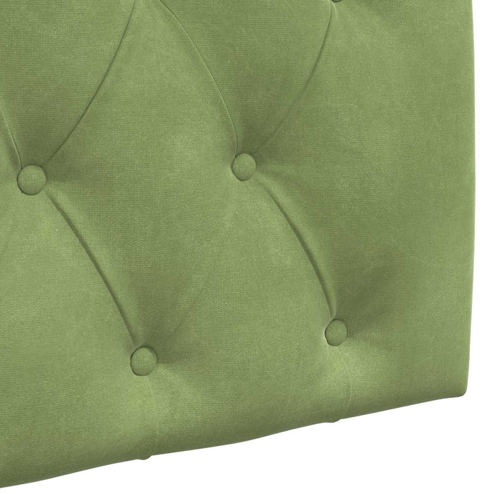 Tăblie de pat suspendată Cu lumină LED Verde deschis Catifea - WALTI WALTI