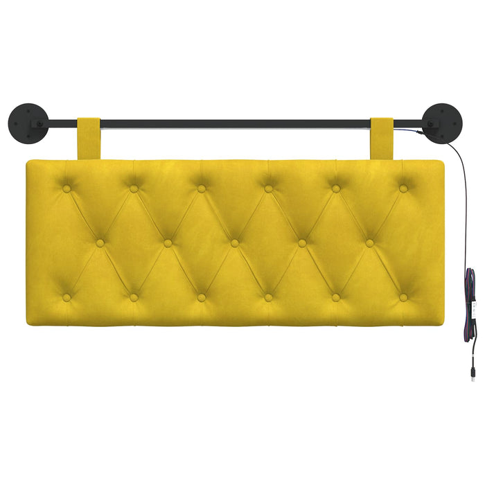 Tăblie de pat suspendată Cu lumină LED Galben Catifea - WALTI WALTI