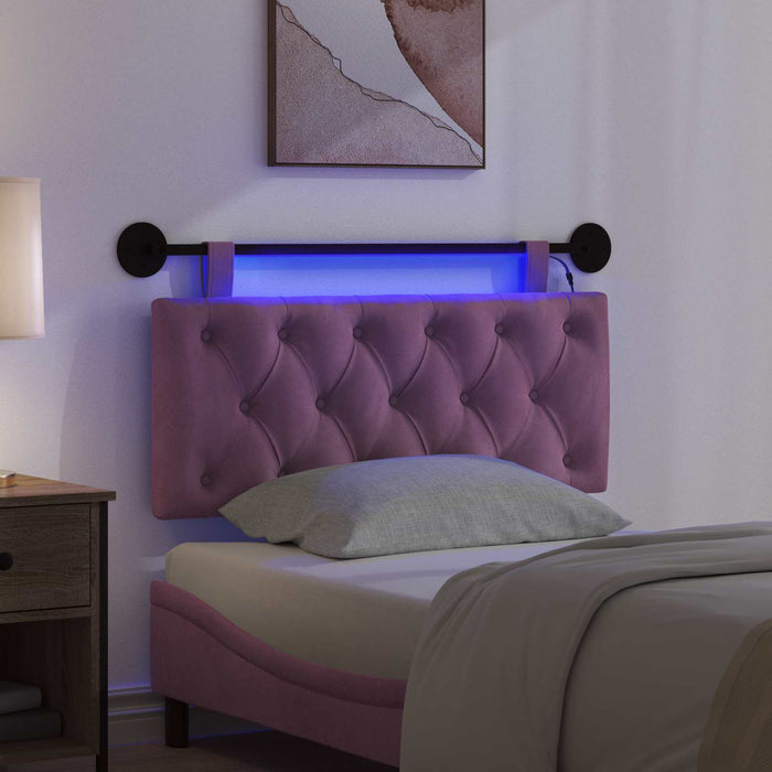Tăblie de pat suspendată Cu lumină LED Violet Catifea - WALTI WALTI