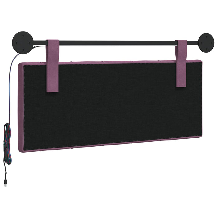 Tăblie de pat suspendată Cu lumină LED Violet Catifea - WALTI WALTI