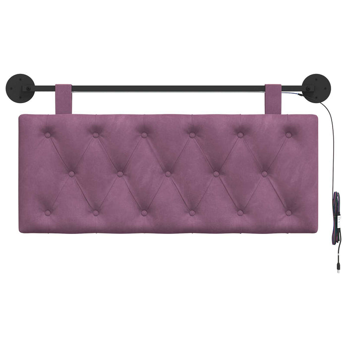 Tăblie de pat suspendată Cu lumină LED Violet Catifea - WALTI WALTI