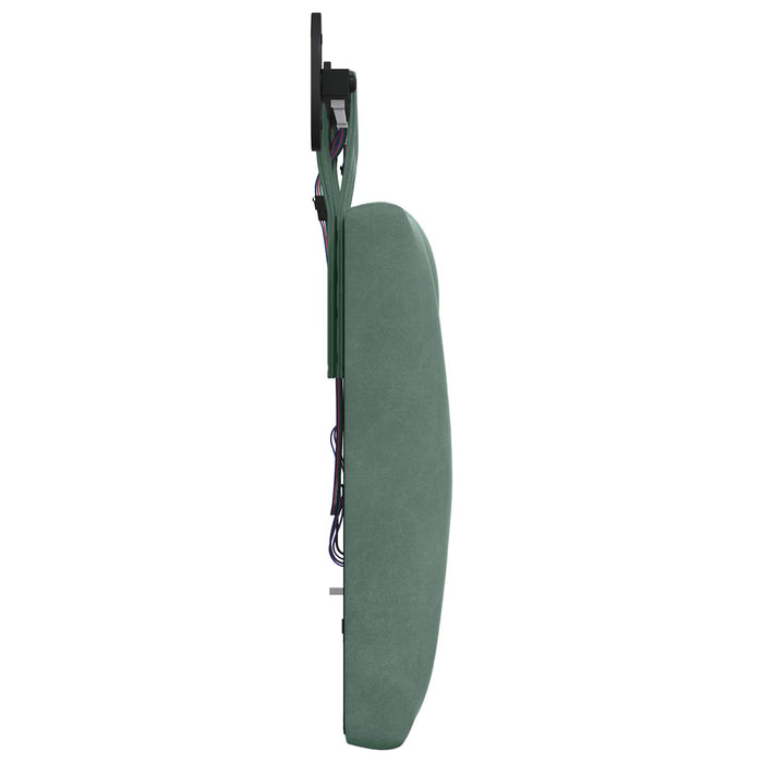 Tăblie de pat suspendată Cu lumină LED Verde Mării Catifea - WALTI WALTI