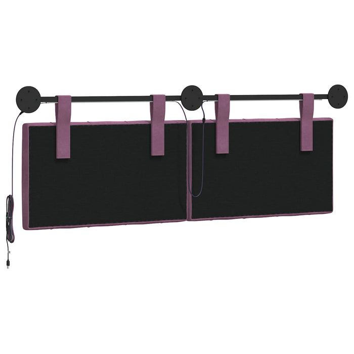 Tăblie de pat suspendată Cu lumină LED Violet Catifea - WALTI WALTI