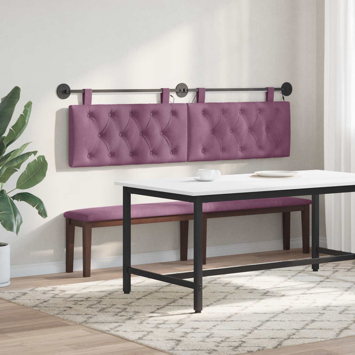 Tăblie de pat suspendată Cu lumină LED Violet Catifea - WALTI WALTI