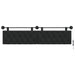 Tăblie de pat suspendată Cu lumină LED Negru Țesătură - WALTI WALTI