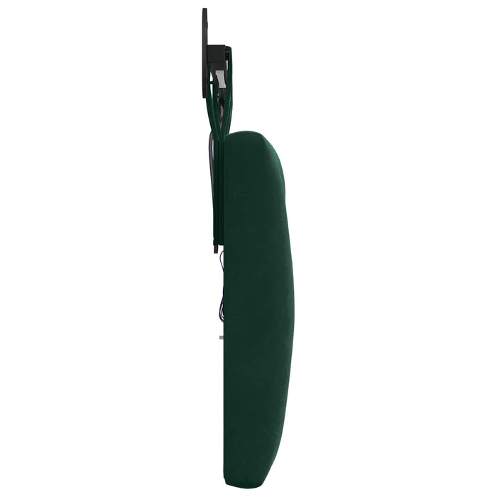 Tăblie de pat suspendată Cu lumină LED Verde închis Catifea - WALTI WALTI