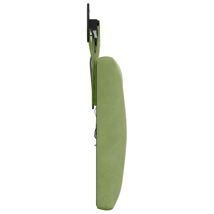 Tăblie de pat suspendată Cu lumină LED Verde deschis Catifea - WALTI WALTI