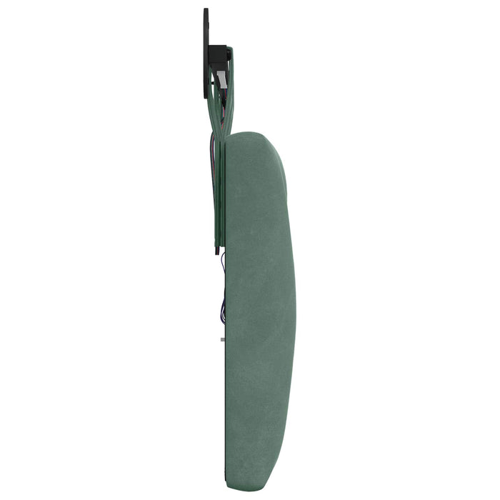 Tăblie de pat suspendată Cu lumină LED Verde Mării Catifea - WALTI WALTI