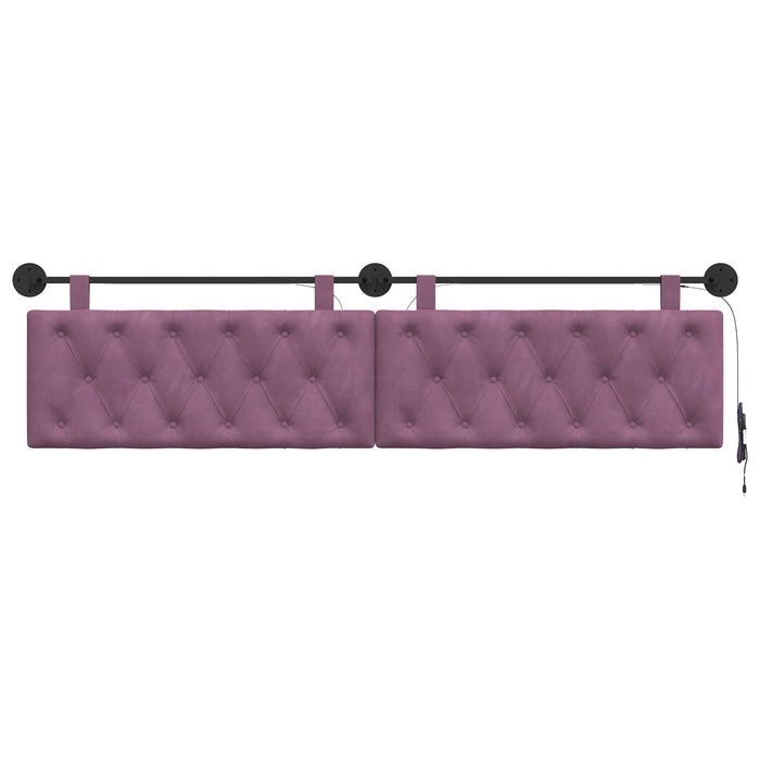 Tăblie de pat suspendată Cu lumină LED Violet Catifea - WALTI WALTI