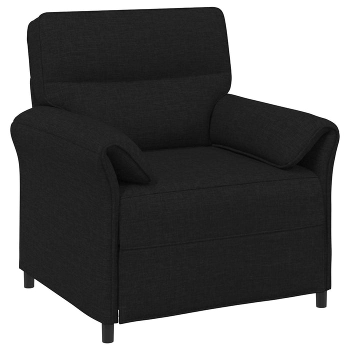 Set de canapea 2 buc. Negru Țesătură WALTI