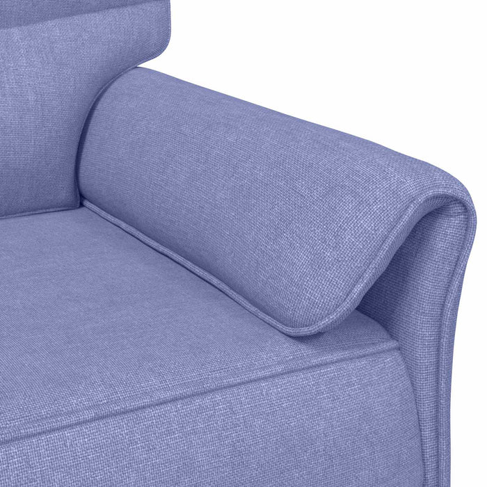 Set de canapea 2 buc. Albastru Jeans Țesătură WALTI