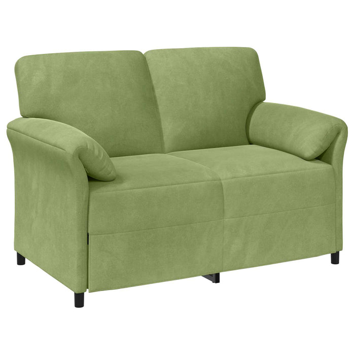 Set de canapea 2 buc. Verde deschis Catifea WALTI