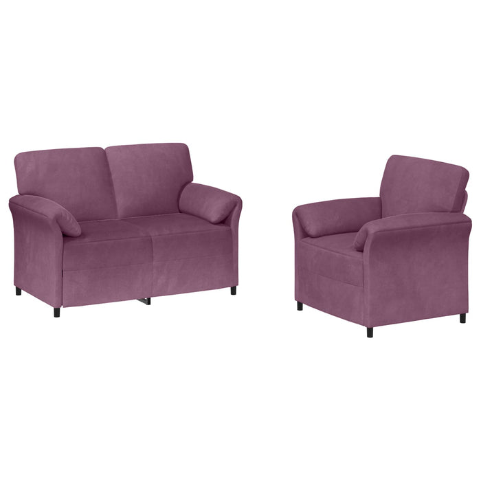 Set de canapea 2 buc. Violet Catifea WALTI