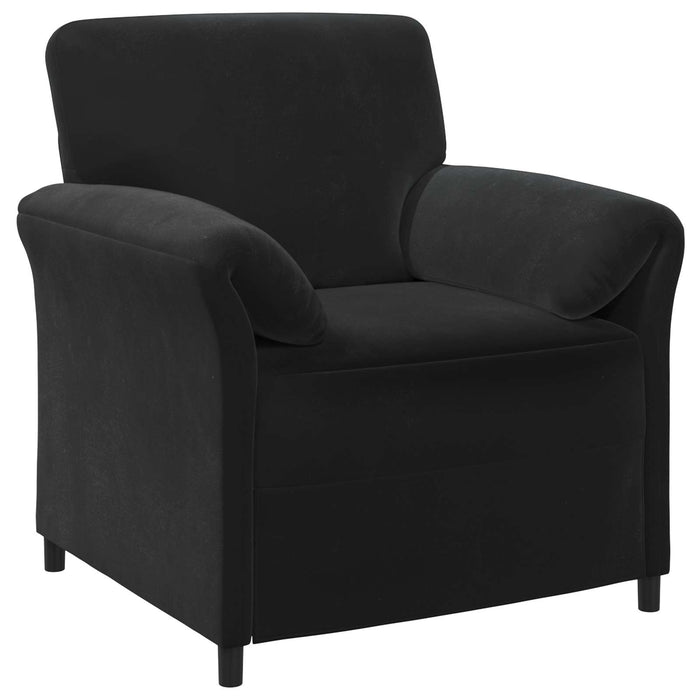 Set de canapea 2 buc. Negru Catifea WALTI