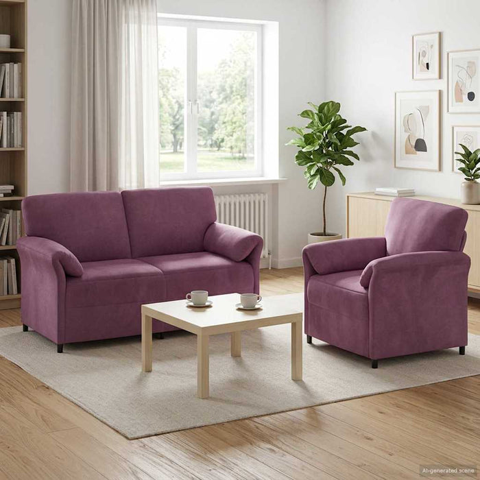 Set de canapea 2 buc. Violet Catifea WALTI