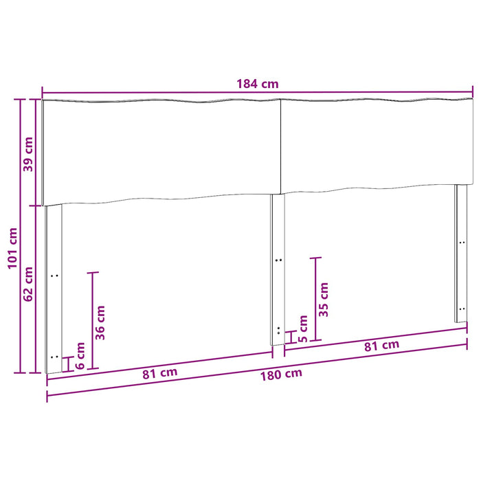Tăblie de pat cu margini naturale ROSTOCK Alb 180 cm WALTI