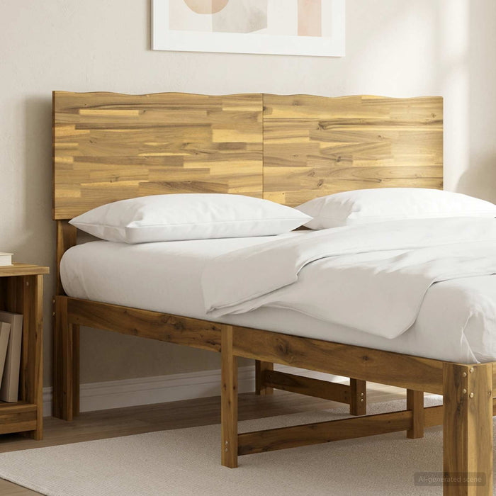 Tăblie de pat cu margini naturale ROSTOCK Alb 135 cm WALTI