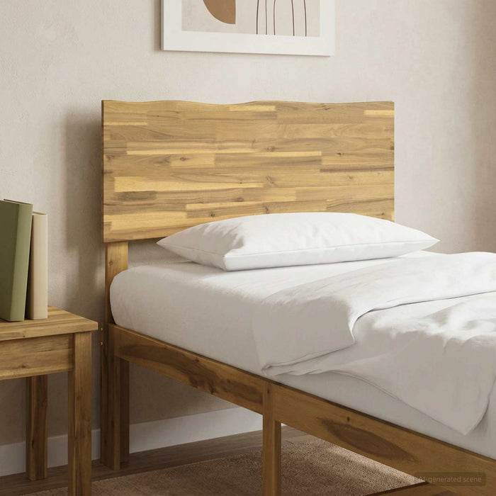 Tăblie de pat cu margini naturale ROSTOCK Alb 90 cm WALTI