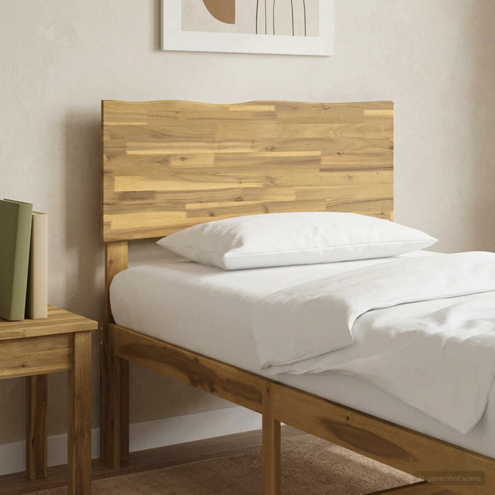 Tăblie de pat cu margini naturale ROSTOCK Alb 100 cm WALTI