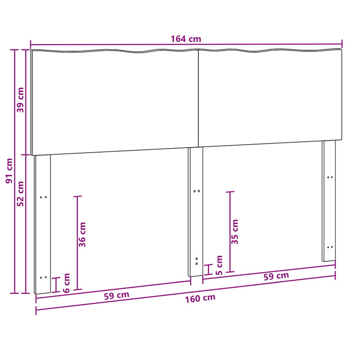Tăblie de pat cu margini naturale ROSTOCK Alb 160 cm WALTI