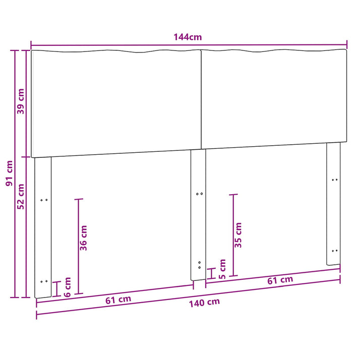 Tăblie de pat cu margini naturale ROSTOCK Alb 140 cm WALTI